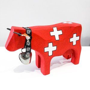 Made in Switzerland - Wooden Cow Home Decor
